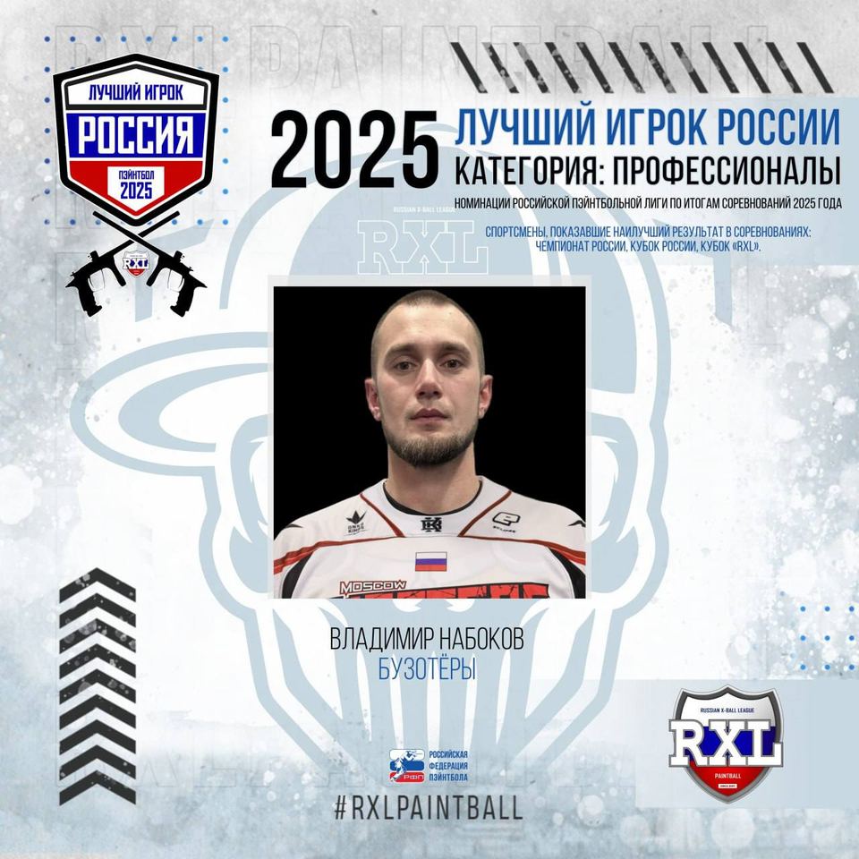Владимир Набоков, лучший игрок России 2025 в категории «Профессионалы» по версии RXL