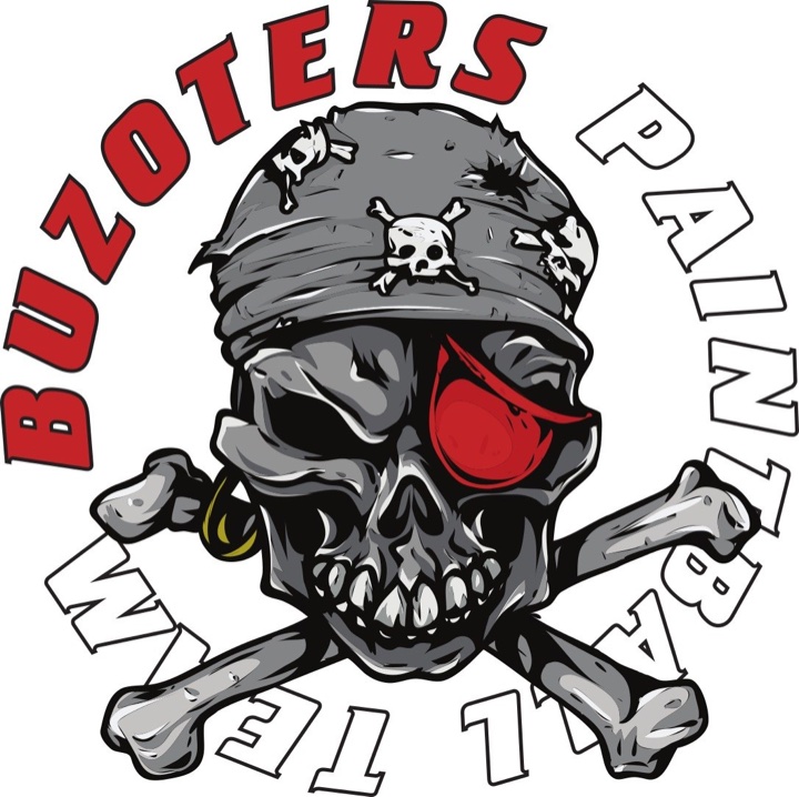 Логотип команды Buzoters: череп в бандане